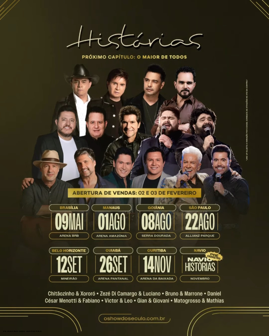 Festival Histórias 2026 chega a Cuiabá com os maiores nomes do sertanejo em noite inesquecível